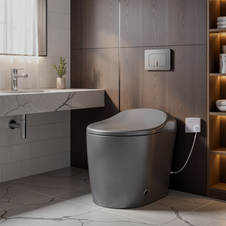 Sunvega Smart Toilet with Bidet Auto Open Close Seat Foot Sensor LED Night Light