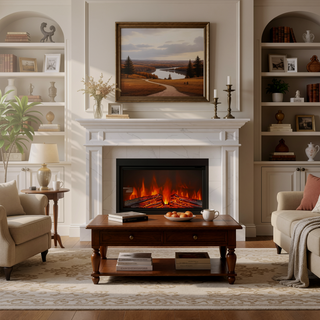 Sunvega 23 Inch Electric Fireplace Insert with Realistic Flame Log Set