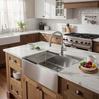 Sunvega 33x22x10 Inch Drop-in Single Bowl Stainless Steel Kitchen Sink
