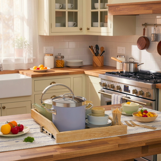 Sunvega 2 Tier Pull Out Cabinet Organizer with Soft Close and U Bracket