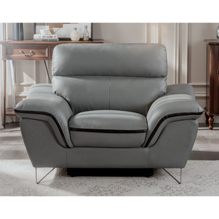 Sunvega Genuine Leather Chair with Comfortable Cushioned Seat and Back