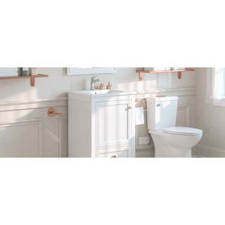 Sunvega 20 Inch Bathroom Vanity with Ceramic Sink and Adjustable Leveling Pads