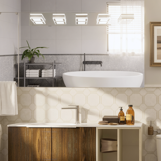 Sunvega Modern 7-Light LED Vanity Fixture with Square Acrylic Lampshades for Bathroom