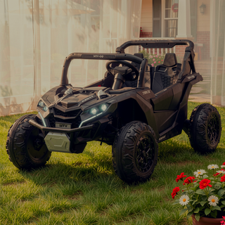 Sunvega 24V Two-Seater Kids Ride On UTV with Remote Control and Four-Wheel Suspension