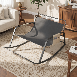 Sunvega Rocking Chair with Storage Cushions Armrests All-Season Comfort Lounge Recliner