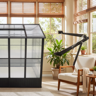 Sunvega 8FT High All-Aluminum Greenhouse with Auto Vent and Polycarbonate Panels