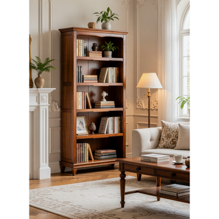 Sunvega 4-Tier Open Kids Bookshelf with Triangular Support for Bedroom Playroom