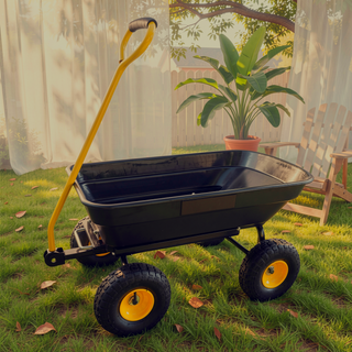 Sunvega Folding Garden Dump Truck with Steel Frame and 10-Inch Pneumatic Tires