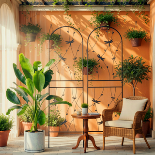 Sunvega 2 Pack 71" x 19.7" Rustproof Metal Garden Trellis for Climbing Plants