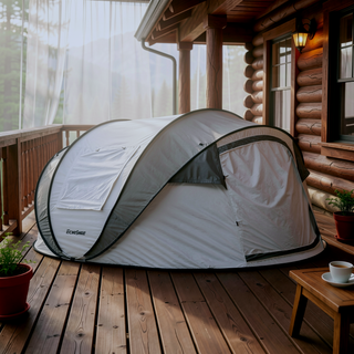 Sunvega 4-6 Persons White and Gray Pop-Up Boat Tent with Quick Setup