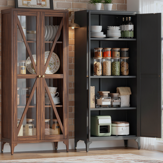 Sunvega Premium Powder Coated Steel Storage Cabinet With Four Adjustable Shelves