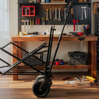 Sunvega Collapsible Wagon with Canopy 480Lbs Capacity 7" All-Terrain Wheels and Mosquito Net