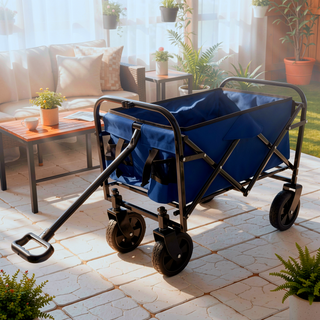 Sunvega Foldable Collapsible Wagon Cart with Extention Dual-Layer Design All-Terrain Wheels