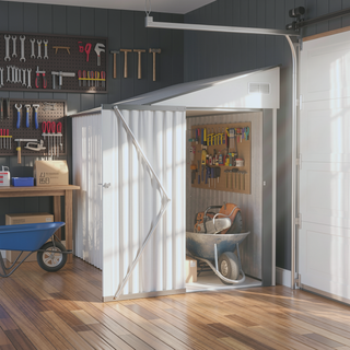 Sunvega Optional Two-Color Storage Shed with Single Hinge Door and Ventilation Windows