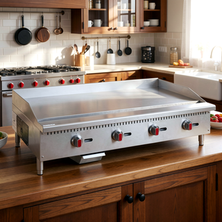 Sunvega CSA Certified 48" Stainless Steel Commercial Gas Griddle with 120000 BTU