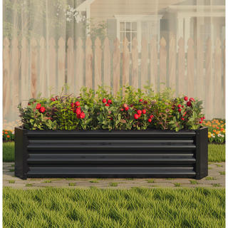 Sunvega 72x36x12 Inch Metal Raised Garden Bed for Plants Vegetables and Flowers
