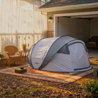 Sunvega 4-6 Persons White and Gray Pop-Up Boat Tent with Quick Setup