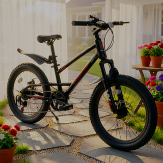 Sunvega 20 Inch 7-Speed Mountain Bike for Boys and Girls Ages 6-12 with Front Suspension