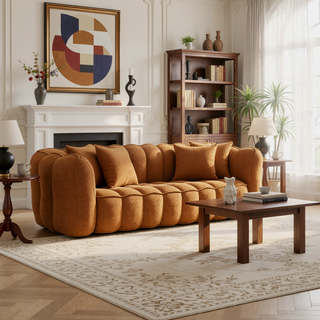 Sunvega Super Soft Chenille Bean Bag Chair with Armrests for Living Room