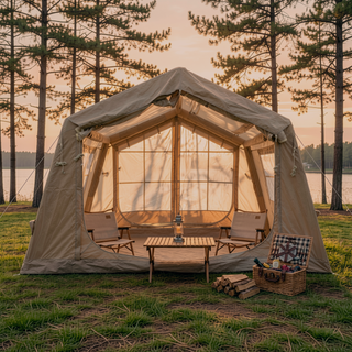 Sunvega 2025 Upgrade Inflatable Camping Tent with Air Pump and Stove Jack