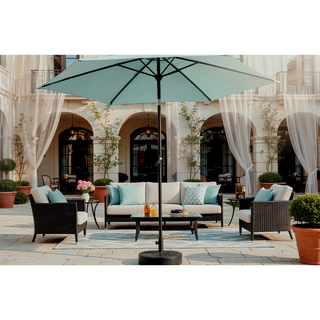 Sunvega 15-Foot Rectangular Outdoor Umbrella with Crank for Patio and Garden