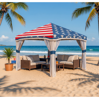 Sunvega Pop Up Canopy Tent with Netting, Wheeled Bag, Sandbags, and 4 Zipper Sidewalls
