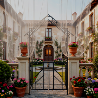 Sunvega Black Metal Garden Arch Gate for Climbing Plants Support Outdoor Decor