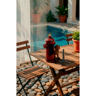 Sunvega Decorative Brown Water Fountain with Otter Design Light and Pump