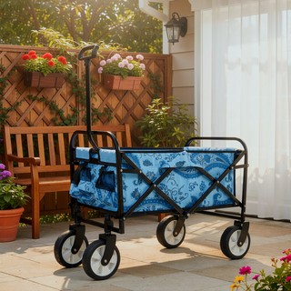 Sunvega Collapsible Foldable Wagon Cart with Colorful Design and Strapping System