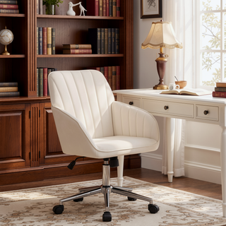 Sunvega Ergonomic Swivel Chair with Soft Memory Foam Cushion and Lumbar Support