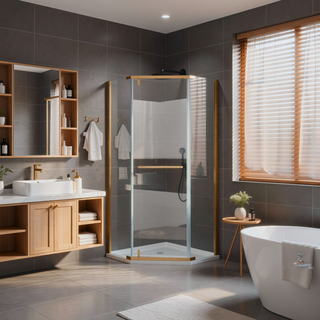 Sunvega ABS Neo-Angle Shower Base 36x36 Inch with Anti-Skid Surface