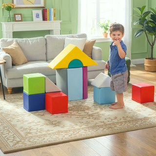Sunvega 11-Piece Soft Foam Climbing Blocks Playset for Toddlers Aged 1-3 Years
