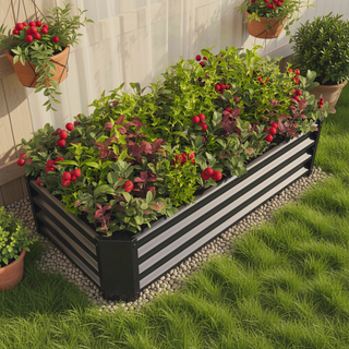 Sunvega 72x36x12 Inch Metal Raised Garden Bed for Plants Vegetables and Flowers