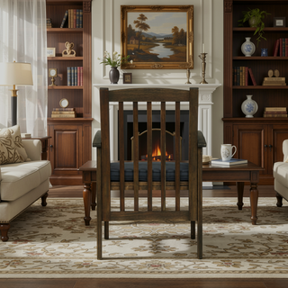Sunvega Acacia Wood Dining Chairs with Water Resistant Cushions for Patio