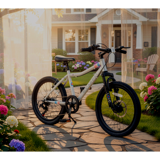 Sunvega 20 Inch Kids' Mountain Bike with 7 Speed Shimano Shifter and Front Suspension