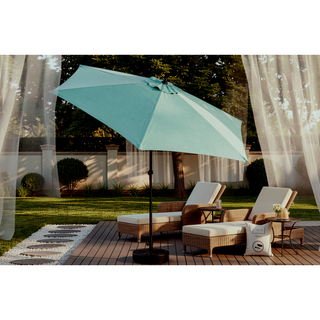 Sunvega 15-Foot Rectangular Outdoor Umbrella with Crank for Patio and Garden