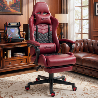 Sunvega Ergonomic High Back Racing Gaming Chair with Lumbar Support and Footrest