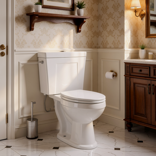 Sunvega Two-Piece Toilet with Tornado Flush 1.28 GPF Elongated Comfort Height Bowl