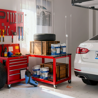 Sunvega 4x4 FT Overhead Garage Storage Rack with Crank-Down System and Safety Lock