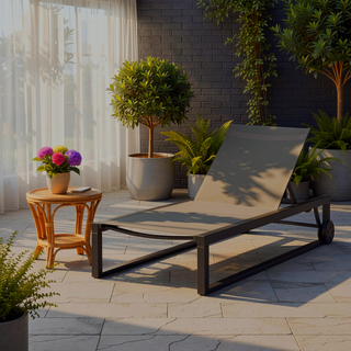 Sunvega Adjustable Patio Chaise Lounge Set of 2 with Breathable Mesh Seat