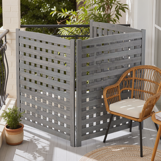 Sunvega 3-Panel Outdoor Air Conditioner Privacy Fence Screen for Garden and Patio