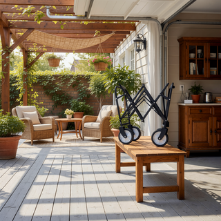 Sunvega Collapsible Foldable Wagon Cart with Colorful Design and Strapping System