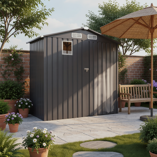 Sunvega 6X3.6FT Metal Storage Shed with Waterproof Roof and Lockable Door