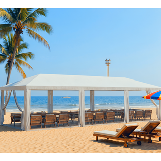 Sunvega Outdoor Party Canopy Tent with Removable Mesh Sidewalls for Shade