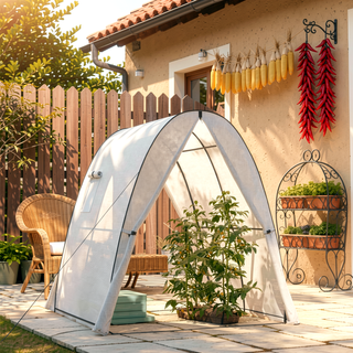 Sunvega Upgraded Walk-in Tunnel Greenhouse with PE Cover and Mesh Door