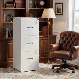 Sunvega 5 Drawer Metal Vertical File Cabinet with Lock on Wheels for Home Office