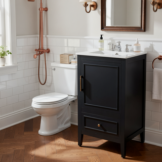 Sunvega 20 Inch Bathroom Vanity with Ceramic Sink and Adjustable Leveling Pads