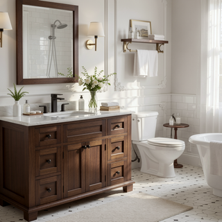 Sunvega Single Hole Bathroom Faucet with Ceramic Cartridge in Brushed Gold