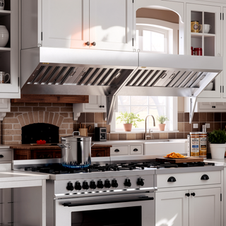 Sunvega 201 Stainless Steel 5FT Commercial Kitchen Exhaust Hood with 2 U-Shaped Oil Filter Meshes