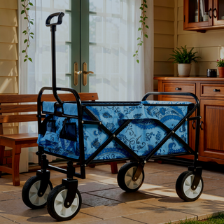Sunvega Collapsible Foldable Wagon Cart with Colorful Design and Strapping System